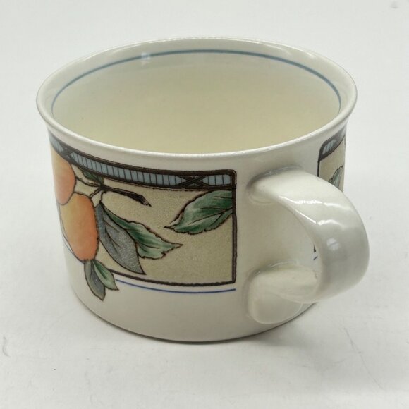 Mikasa Garden Harvest Intaglio CAC29 Cup & Saucer Set Pears Grapes Fruit Vintage - Picture 10 of 11